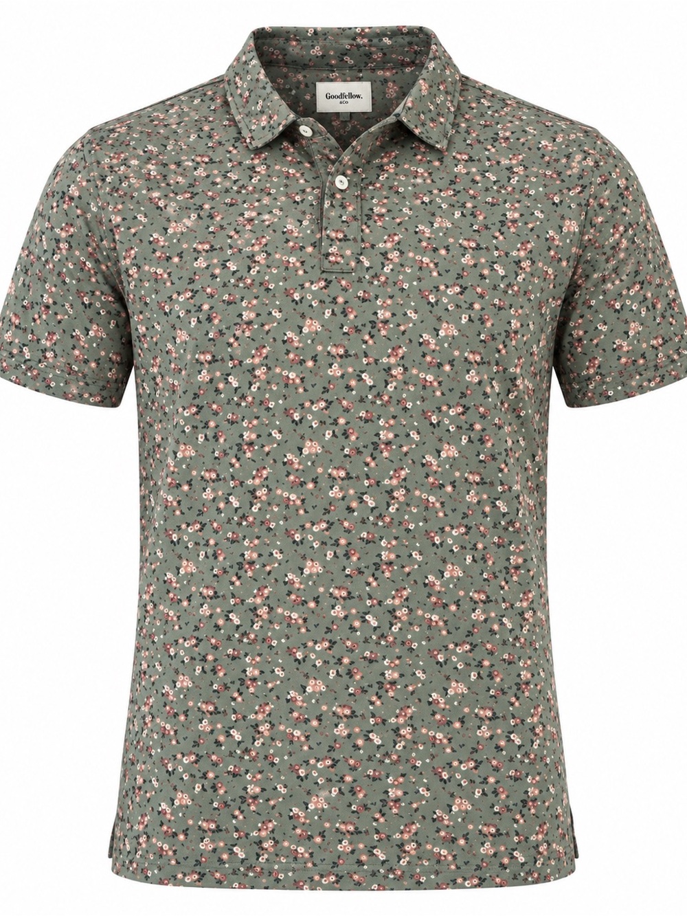 Goodfellow & Co Men’s XXL Floral Polo Shirt Green Short Sleeve NWT